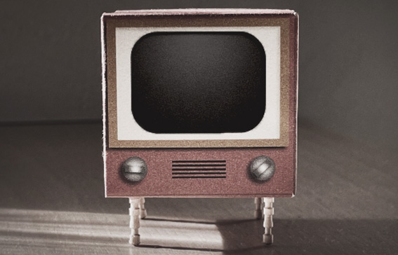 コンテンツのイメージ、Movieの文字が移るテレビのアニメーション